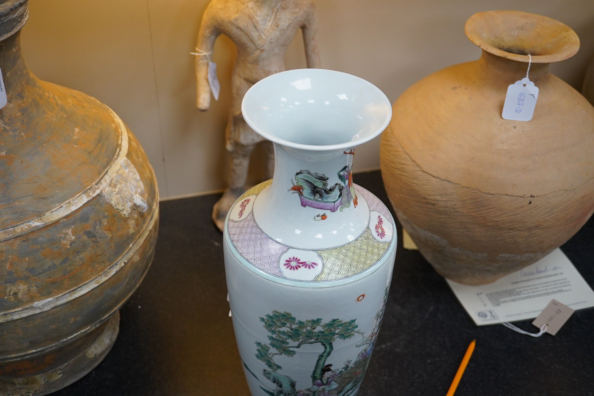 A good Chinese famille rose ‘Four Beauties’ baluster vase, late 19th century